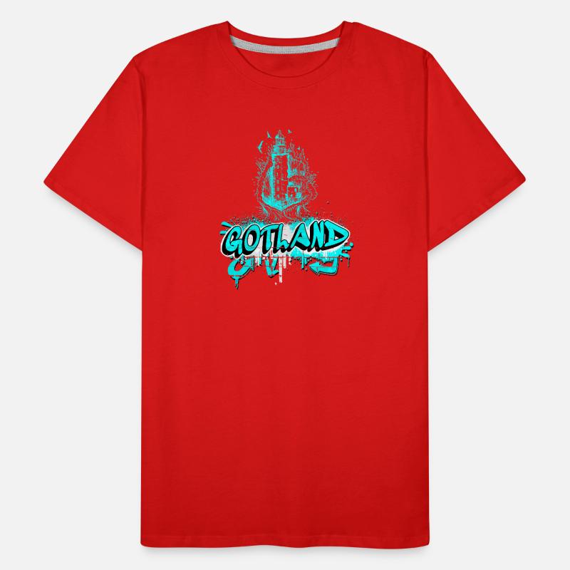 Conception du phare Gotland Graffiti T-shirt bio Premium Homme