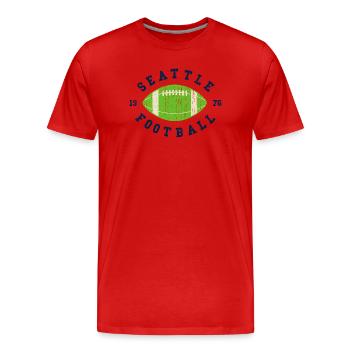 Seattle Football - Men's Premium Organic T-Shirt - red - Front - Damien (186cm)