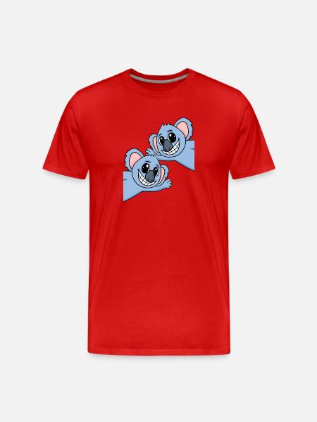 Koala Koalas - Men's Premium Organic T-Shirt - red