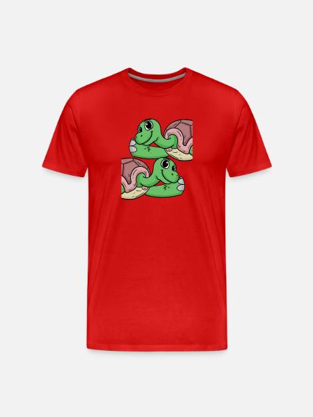 Turtle Turtles - Men's Premium Organic T-Shirt - red