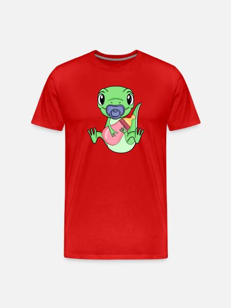 Bébé Lézard - T-shirt bio Premium Homme - rouge