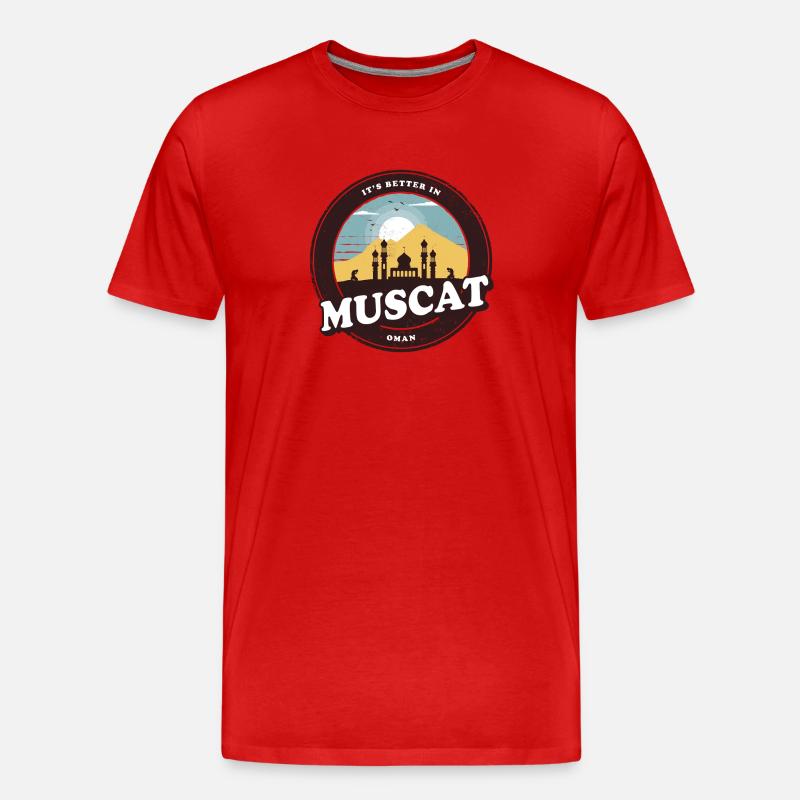 Maskat Oman Moschee Design - Männer Premium Bio T-Shirt - Rot