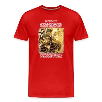 East Kalimantan Dayak, Borneo, Indonesia - Men's Premium Organic T-Shirt - red - Front - Damien (186cm)