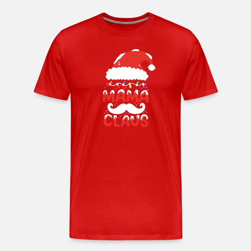 Weihnachten Mama Claus Mutter - Männer Premium Bio T-Shirt - Rot