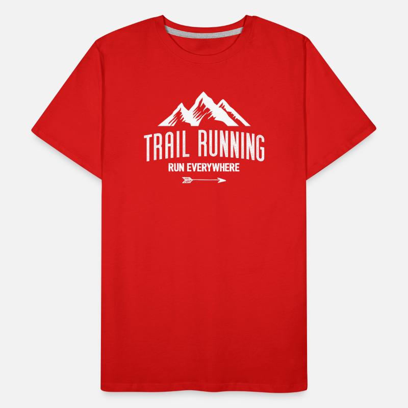 Trail Running – Run Everywhere Men's Premium Organic T-Shirt