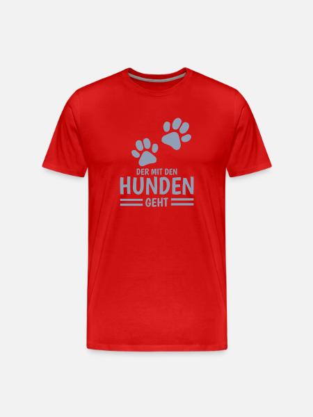 Dog and master sayings - Men's Premium Organic T-Shirt - red