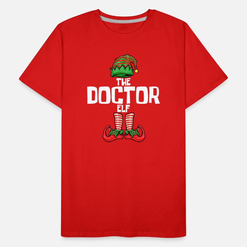 Weihnachten Doktor Elf Männer Premium Bio T-Shirt