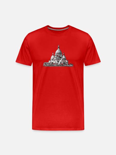 Sacré-Cœur de Montmartre - Men's Premium Organic T-Shirt - red
