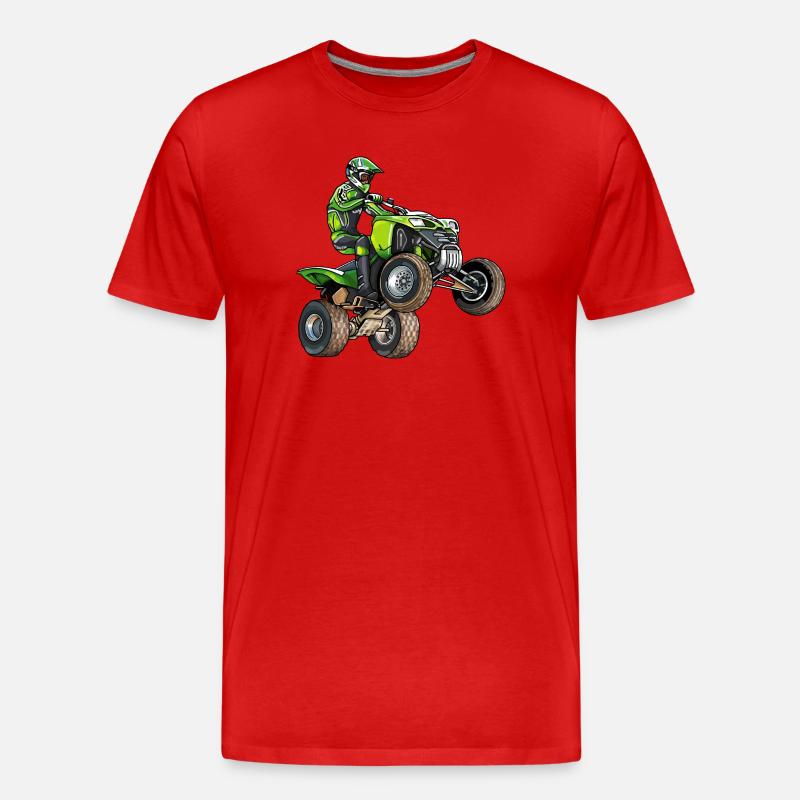 Quad Motorrad - Männer Premium Bio T-Shirt - Rot