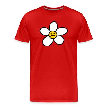 sourire plus - T-shirt bio Premium Homme - rouge - Devant - Damien (186cm)