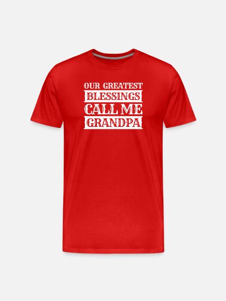 Großpapa Opa Großvater Statement Enkelkind - Männer Premium Bio T-Shirt - Rot