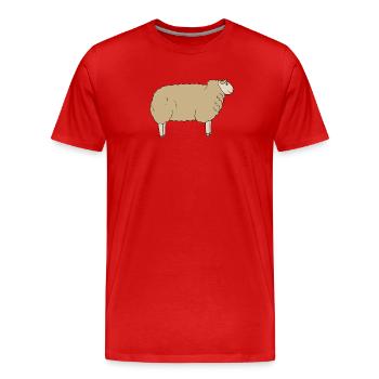 Moutons laitiers de Frise orientale - T-shirt bio Premium Homme - rouge - Devant - Damien (186cm)