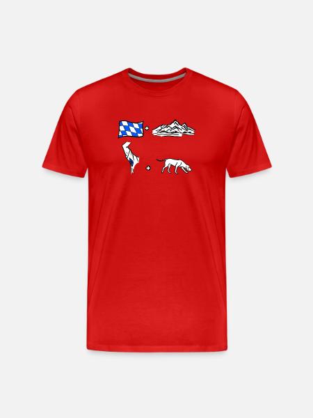 Bilderrätsel BGS - Männer Premium Bio T-Shirt - Rot