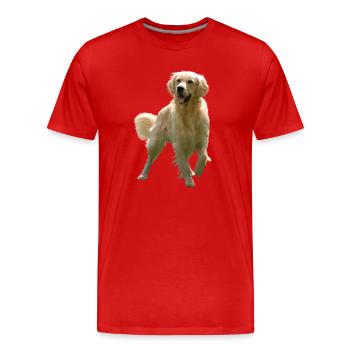 Golden Retriever - Men's Premium Organic T-Shirt - red - Front - Damien (186cm)