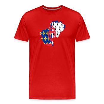 Pays de loire - T-shirt bio Premium Homme - rouge - Devant - Damien (186cm)