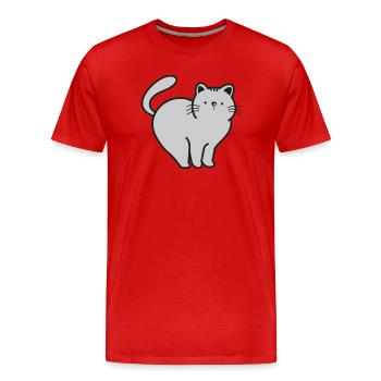 Chats Chats - T-shirt bio Premium Homme - rouge - Devant - Damien (186cm)