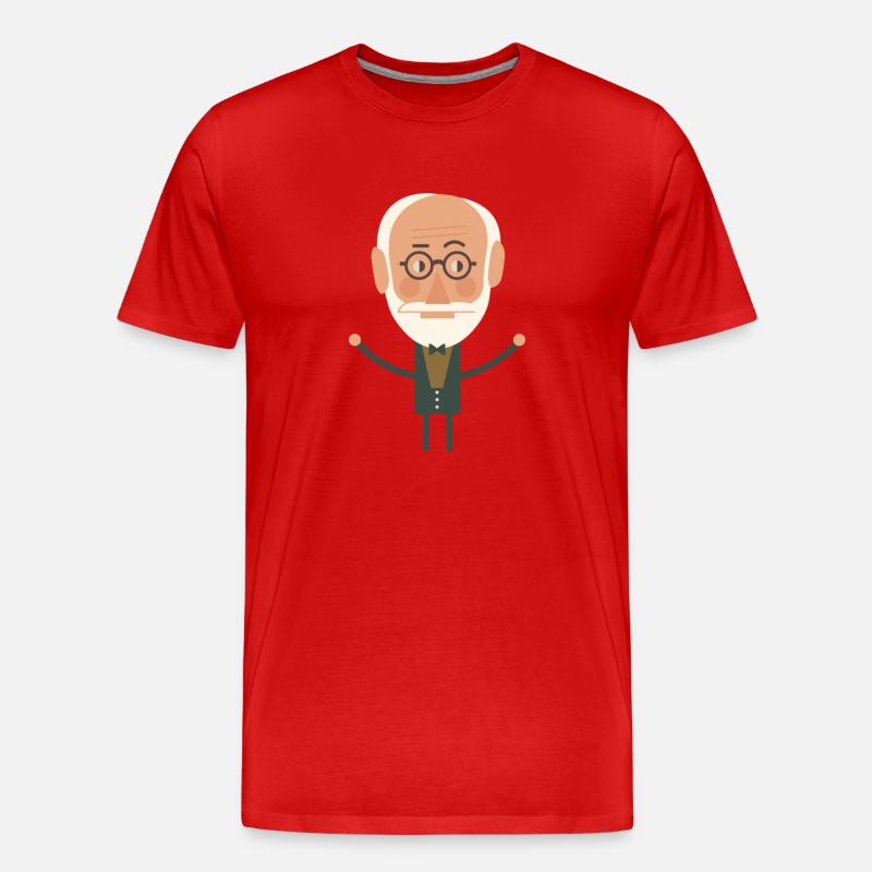 sigmund freud - Männer Premium Bio T-Shirt - Rot