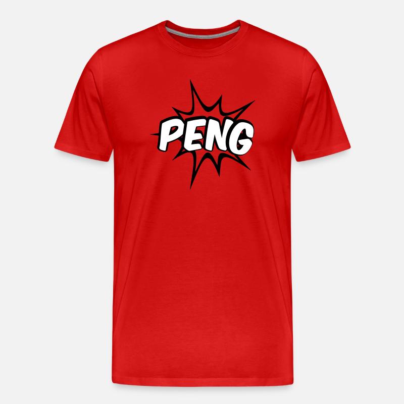 Peng Comic Design - Men's Premium Organic T-Shirt - red