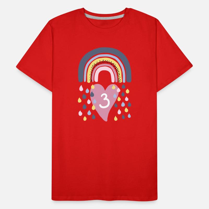 Rainbow 3rd Birthday Children Men's Premium Organic T-Shirt