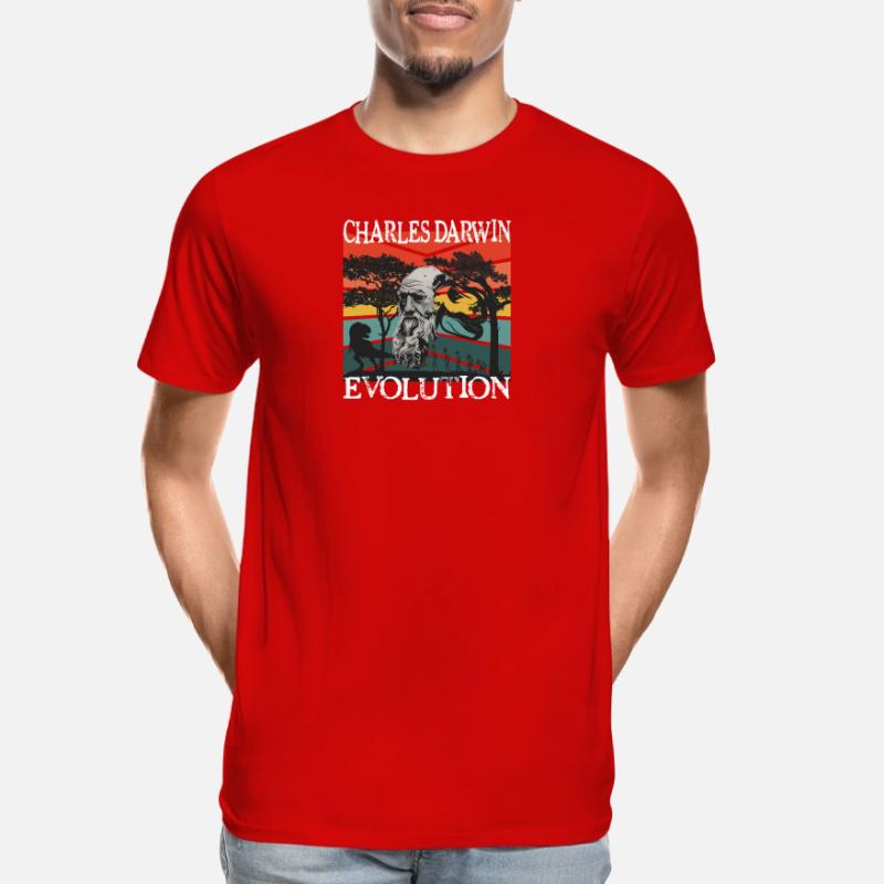 Charles Darwin Evolution textile gift idea Men's Premium Organic T-Shirt