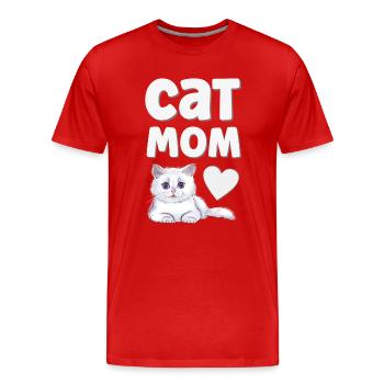 Chats Chats - T-shirt bio Premium Homme - rouge - Devant - Damien (186cm)