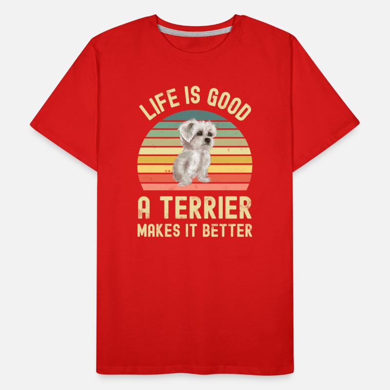 Terrier blanc des Highlands de l’Ouest T-shirt bio Premium Homme