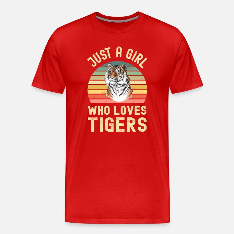 Tiger - Männer Premium Bio T-Shirt - Rot