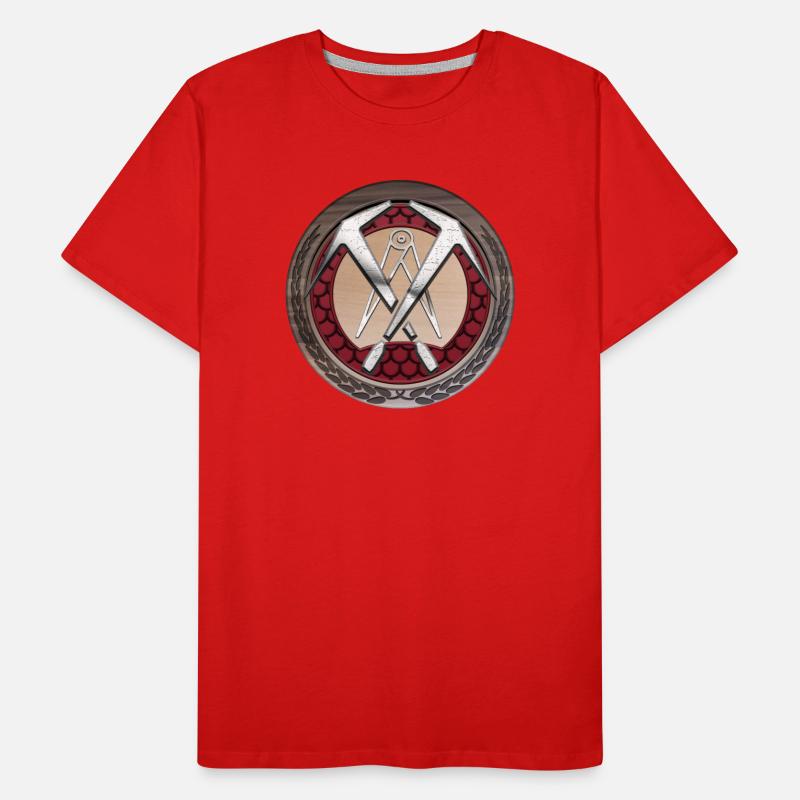 Emblème de toiture d’artisanat T-shirt bio Premium Homme