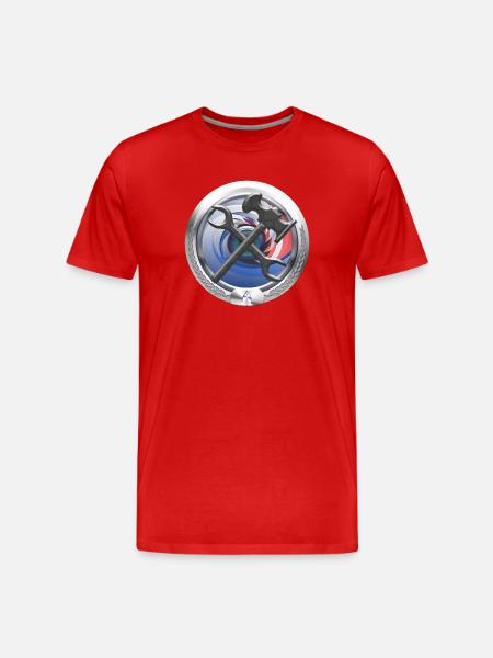 Craft Heating Water Sanitary Emblem - Men's Premium Organic T-Shirt - red