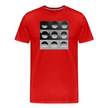 Grey spheres - Men's Premium Organic T-Shirt - red - Front - Damien (186cm)