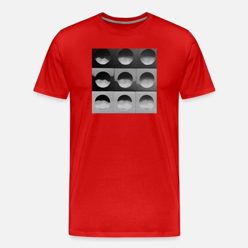 Graue Kugeln - Männer Premium Bio T-Shirt - Rot
