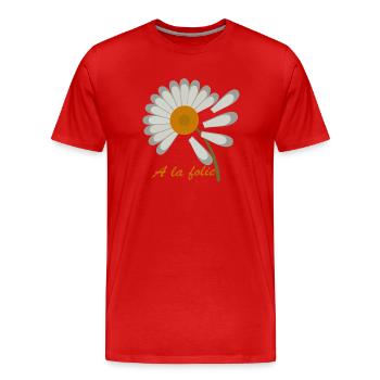 Ich liebe dich zum Wahnsinn - Männer Premium Bio T-Shirt - Rot - Vorne - Damien (186cm)