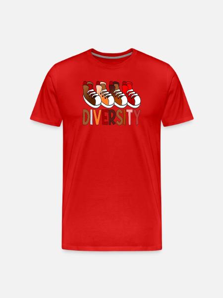 Diversity Sneakers - Sport - Men's Premium Organic T-Shirt - red