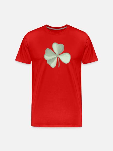 Cloverleaf pastel - Men's Premium Organic T-Shirt - red