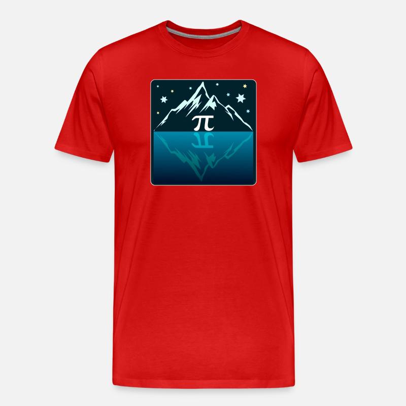 Wandern Zahl Pi - Männer Premium Bio T-Shirt - Rot