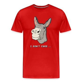 âne l’animal de zoo têtu et intelligent - T-shirt bio Premium Homme - rouge - Devant - Damien (186cm)
