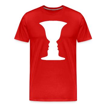 Qu’est-ce que c’est? - T-shirt bio Premium Homme - rouge - Devant - Damien (186cm)