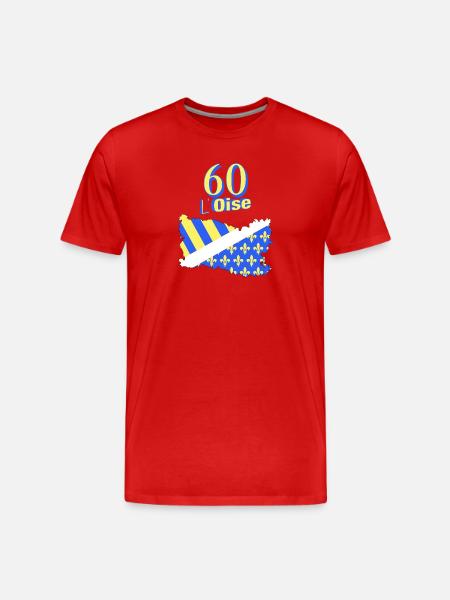 Oise - T-shirt bio Premium Homme - rouge