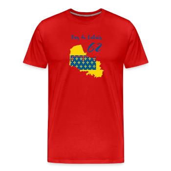 Keine Calais - Männer Premium Bio T-Shirt - Rot - Vorne - Damien (186cm)