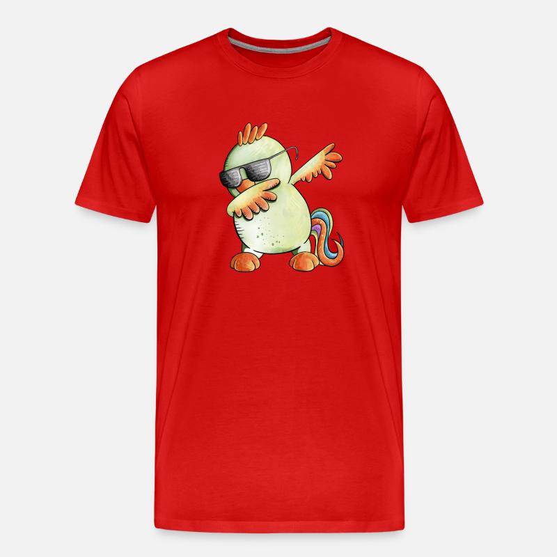 Dab Dance Hahn I Dabbendes Huhn - Männer Premium Bio T-Shirt - Rot