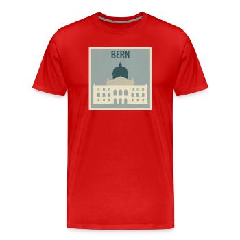 Bern - T-shirt bio Premium Homme - rouge - Devant - Damien (186cm)
