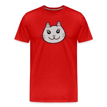Chats Chats - T-shirt bio Premium Homme - rouge - Devant - Damien (186cm)