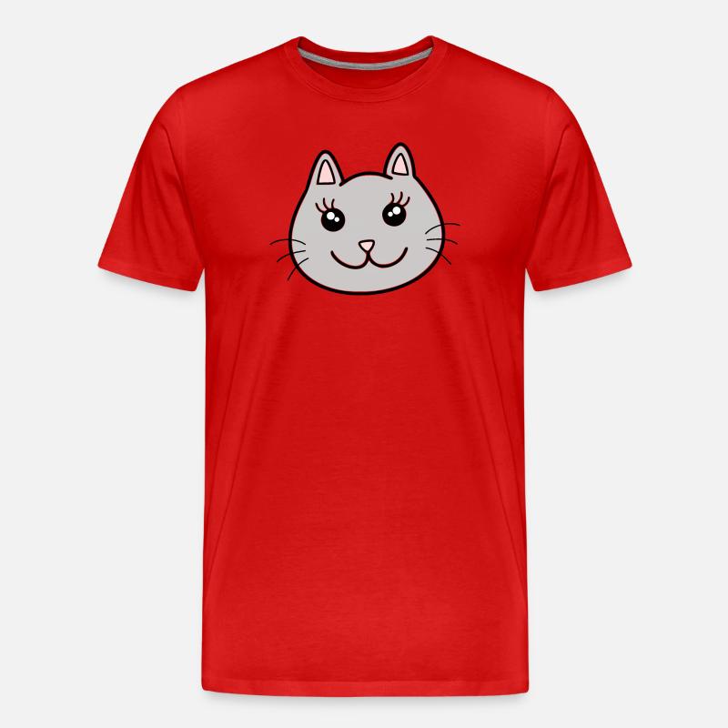 Katze Katzen - Männer Premium Bio T-Shirt - Rot