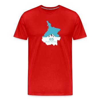 Hautes-Pyrénées - T-shirt bio Premium Homme - rouge - Devant - Damien (186cm)