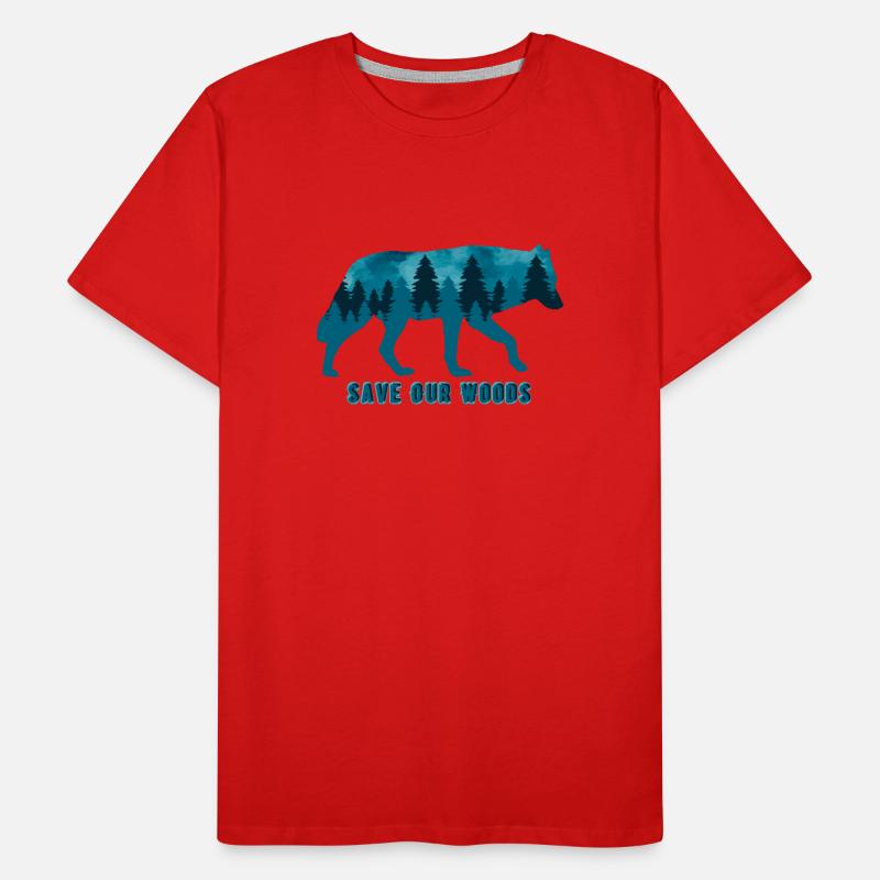 Klimawandel Umweltschutz Wolf Nachhaltig Männer Premium Bio T-Shirt