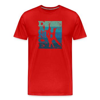 Latin American Dance Couple Vintage - Men's Premium Organic T-Shirt - red - Front - Damien (186cm)