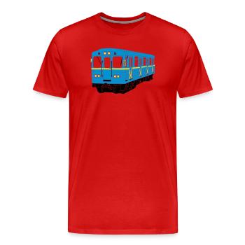 Kiewer U-Bahn - Männer Premium Bio T-Shirt - Rot - Vorne - Damien (186cm)