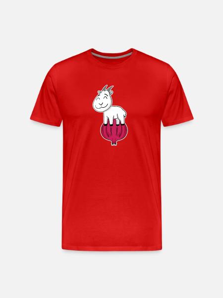 Oignon Chèvre Chèvre - T-shirt bio Premium Homme - rouge