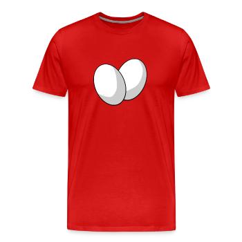Oeuf - T-shirt bio Premium Homme - rouge - Devant - Damien (186cm)