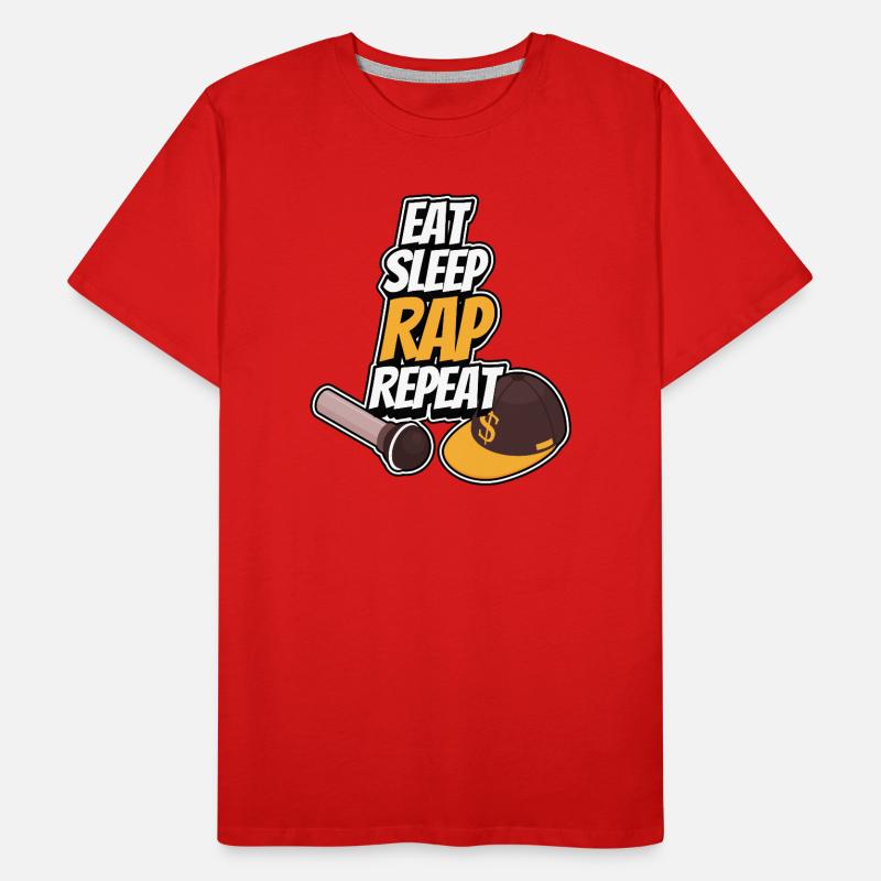 Eating - Sleeping - Rapping - Repeating Men's Premium Organic T-Shirt